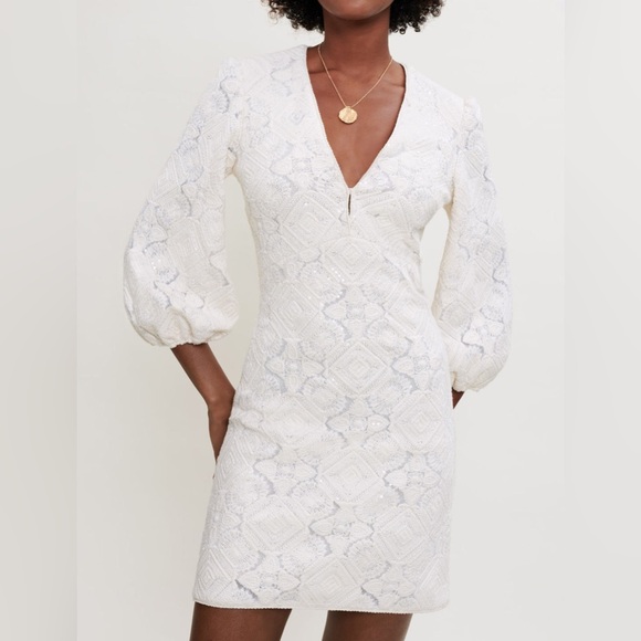 NWT Maje Richet Sequined Mini Dress Size Large (40) - Picture 3 of 12